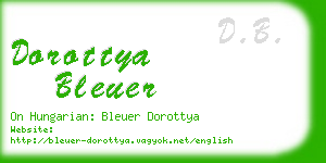 dorottya bleuer business card